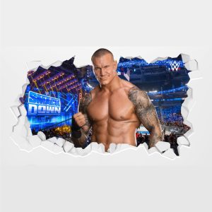 WWE Randy Orton Broken Wall Sticker - 60cm width x 35cm height