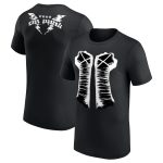 WWE CM Punk Fists Retro T-Shirt - Black - Mens