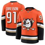 Anaheim Ducks Fanatics Branded Home Premium Jersey - Orange - Leo Carlsson - Mens