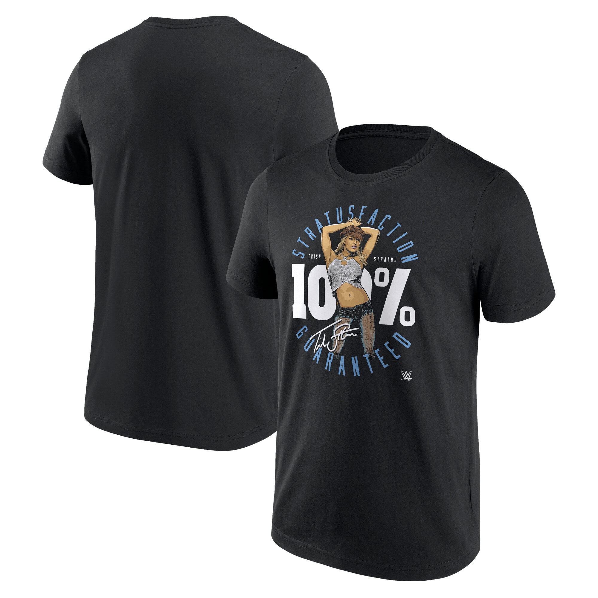 WWE Trish Stratus 100 Percent Stratusfaction T-Shirt – Black – Mens WWE Trish Stratus 100 Percent Stratusfaction T-Shirt - Black - Mens