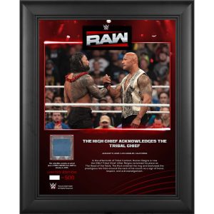 The Rock WWE Framed 13" x 16" RAW January 6