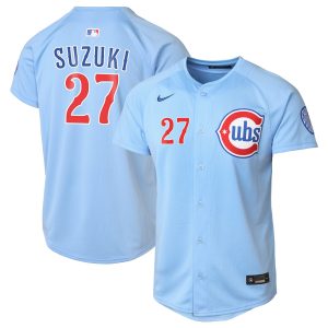 Chicago Cubs Nike MLB Limited Alternate 2 Jersey - Baby Blue - Seiya Suzuki - Youth