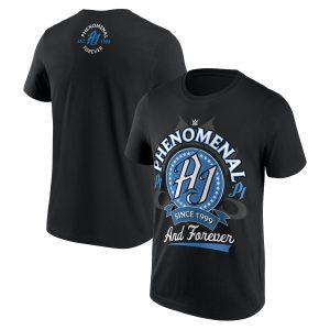 WWE AJ Styles Authentic Logo T-Shirt - Black - Mens