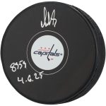 Alexander Ovechkin Washington Capitals Autographed Hockey Puck with "895G 4-6-25" Inscription