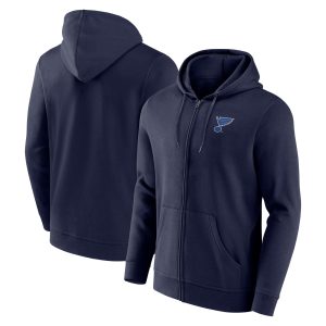 St. Louis Blues Primary Logo Full Zip Hoodie - Mens