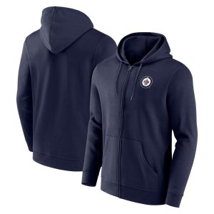 Winnipeg Jets Primary Logo Full Zip Hoodie - Mens