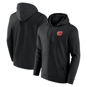 Calgary Flames Primary Logo Full Zip Hoodie - Mens