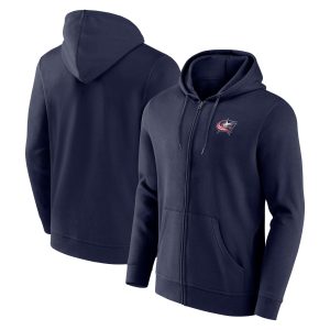 Columbus Blue Jackets Primary Logo Full Zip Hoodie - Mens