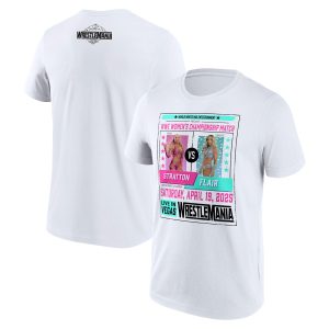 WWE WrestleMania 41 Charlotte Flair vs Tiffany Stratton T-Shirt - White - Mens