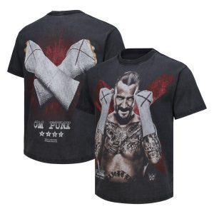 Men's Heather Black CM Punk Wrapped Up Boxy T-Shirt