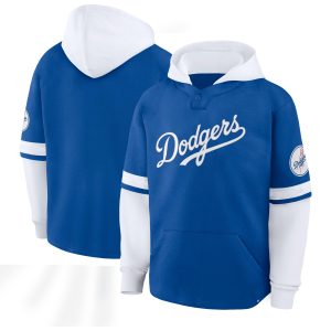 Los Angeles Dodgers Layered Fleece Hoodie - Mens