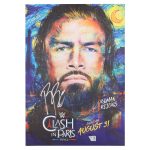 WWE Roman Reigns Autographed Clash in Paris A3 Poster - Limited Edition of 31