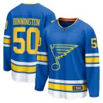 St. Louis Blues Fanatics Branded Home Breakaway Jersey - Blue - Jordan Binnington - Mens