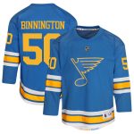 St. Louis Blues Fanatics Branded Replica Home Breakaway Jersey - Blue - Jordan Binnington - Youth