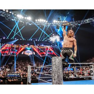 Sami Zayn WWE Unsigned Raising United States Title Photograph Sami Zayn WWE Unsigned Raising United States Title Photograph
