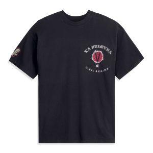 Men's Black Stephanie Vaquer Civil Regime La Primera T-Shirt
