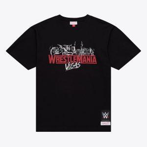 Men's Mitchell & Ness Black WrestleMania 42 T-Shirt