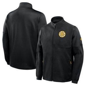Boston Bruins Authentic Pro Rink Poly Fleece Full Zip - Mens