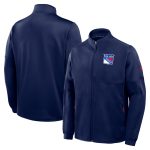New York Rangers Authentic Pro Rink Poly Fleece Full Zip - Mens