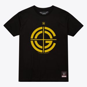 Men’s Mitchell & Ness Black John Cena Bulldog Cross Hair Classic T-Shirt Men's Mitchell & Ness Black John Cena Bulldog Cross Hair Classic T-Shirt