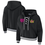 Women's WEAR by Erin Andrews Black Lita Lace-Up Hoodie