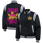 Women's WEAR by Erin Andrews Black Lita Bomber Full-Zip Jacket