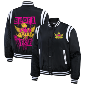Women's WEAR by Erin Andrews Black Lita Bomber Full-Zip Jacket