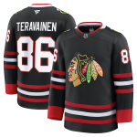 Chicago Blackhawks Fanatics Alternate Premium Jersey - Black - Teuvo Teravainen - Mens