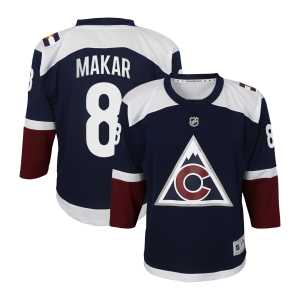 Colorado Avalanche Fanatics Replica Alternate Jersey - Black - Cale Makar - Youth