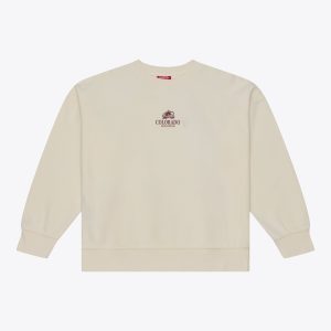 Women's Mitchell & Ness Cream Colorado Avalanche Core Essentials Sweatshirt