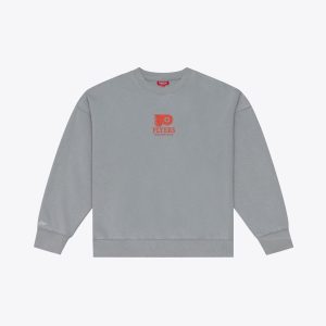 Women's Mitchell & Ness Gray Philadelphia Flyers Core Essentials Sweatshirt