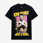 Men's Ripple Junction Black CM Punk Vintage Best in the World Graphic T-Shirt