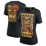 Women's Black John Cena Thank You Cena Gold T-Shirt