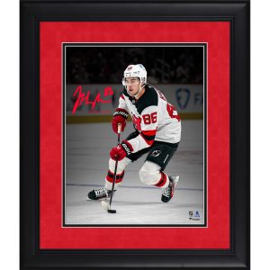 Jack Hughes New Jersey Devils Facsimile Signature Framed 11" x 14" Spotlight Photograph