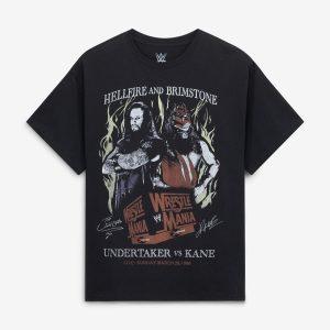 Men’s Goodie Two Sleeves Black The Undertaker vs. Kane Graphic T-Shirt Men's Goodie Two Sleeves Black The Undertaker vs. Kane Graphic T-Shirt
