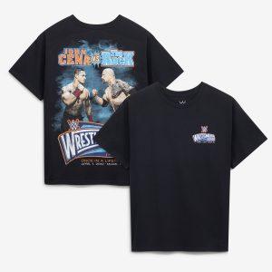 Men’s Goodie Two Sleeves Black The Rock vs. John Cena Graphic T-Shirt Men's Goodie Two Sleeves Black The Rock vs. John Cena Graphic T-Shirt