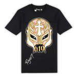 Rey Mysterio Autographed Gold 619 Mask T-Shirt