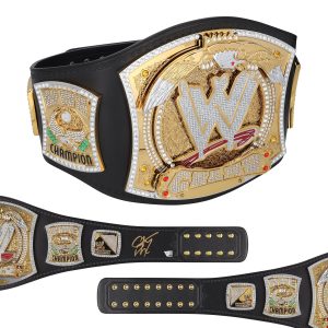 CM Punk Autographed Championship Spinner Replica Title Belt