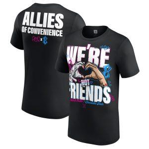 WWE Alexa Bliss & Charlotte Flair Allies of Convenience T-Shirt - Black - Mens