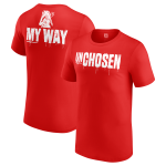 WWE LA Knight Unchosen My Way T-Shirt - Red - Mens