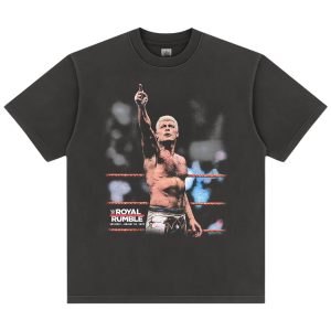 Men's Black Cody Rhodes Royal Rumble 2024 Boxy T-Shirt
