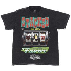 Men's Ripple Junction Black Stephanie Vaquer WrestleMania 42 Stacked In My Favor T-Shirt