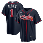 Atlanta Braves Nike MLB Replica Alternate Jersey - Navy - Ozzie Albies - Mens