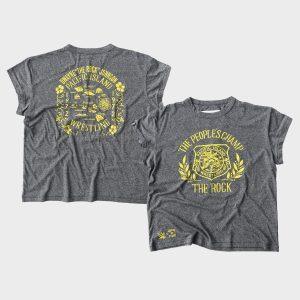 Women's Roots of Fight  Black The Rock People's Champ Tri-Blend T-Shirt
