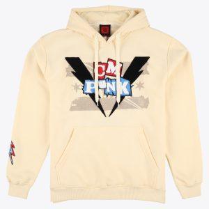 CM Punk Lightning Fists Hoodie - Bone