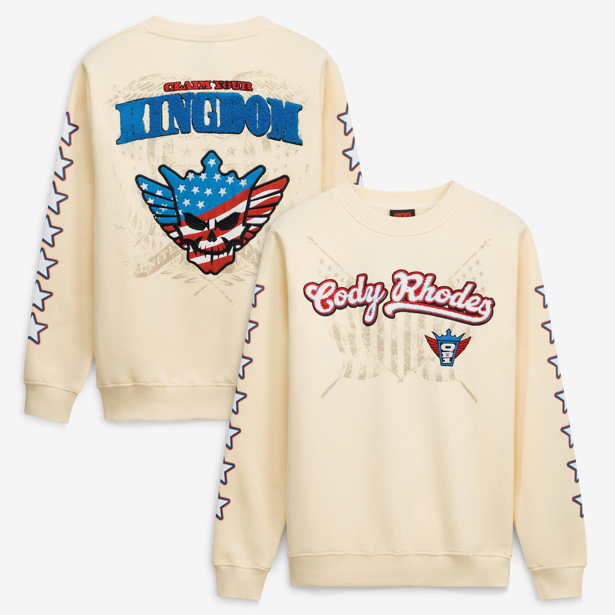 Cody Rhodes Claim Your Kingdom Crew Sweatshirt – Bone Cody Rhodes Claim Your Kingdom Crew Sweatshirt - Bone