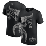 Men's Black Brock Lesnar All Over Skull T-Shirt