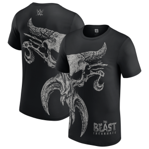 Men's Black Brock Lesnar All Over Skull T-Shirt