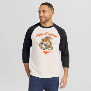 Men's Darius Rucker Collection by Fanatics White/Black Randy Orton 3/4 Sleeve Raglan T-Shirt