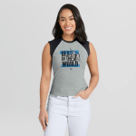 Women's WEAR by Erin Andrews Gray CM Punk Cropped Raglan Tank Top